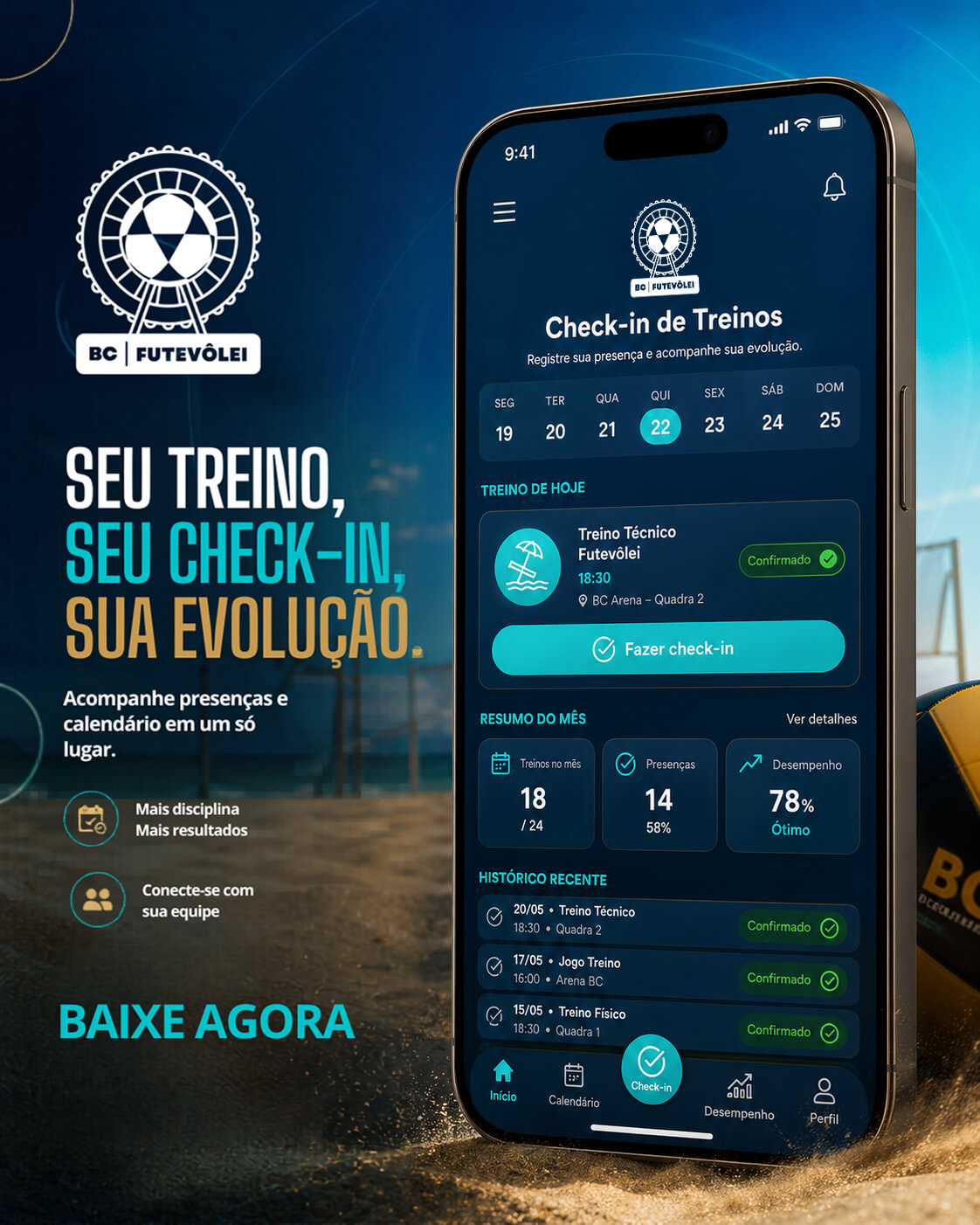 Aplicativo BC Futevôlei